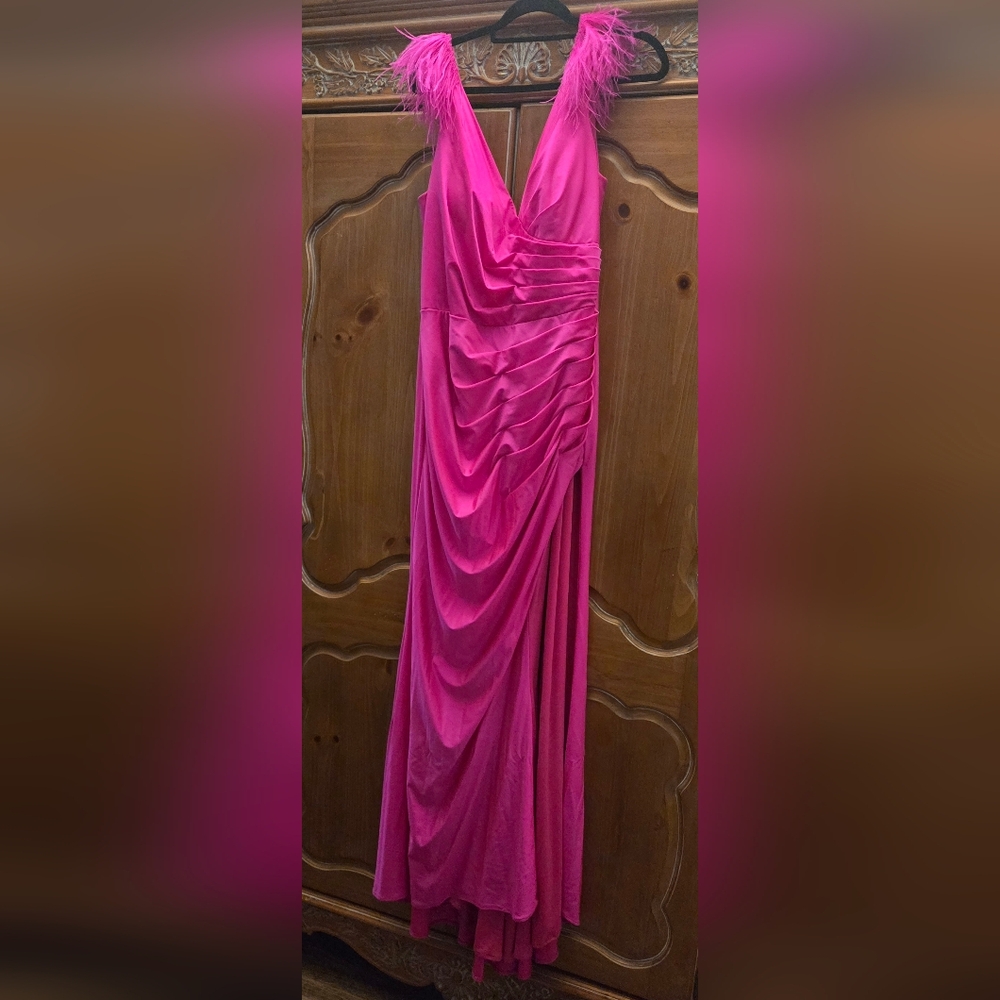 Vibrant Pink Asymmetrical Women's Skirt